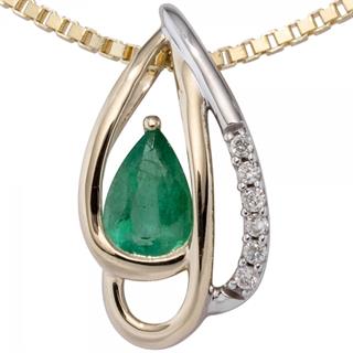 anhaenger-585-gelbgold-bicolor-6-diamanten-brillanten-1-smaragd-gruen-2436226-1.jpg