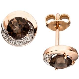 ohrstecker-rund-585-gold-rotgold-4-diamanten-brillanten-2-rauchquarze-braun-5703857-1.jpg