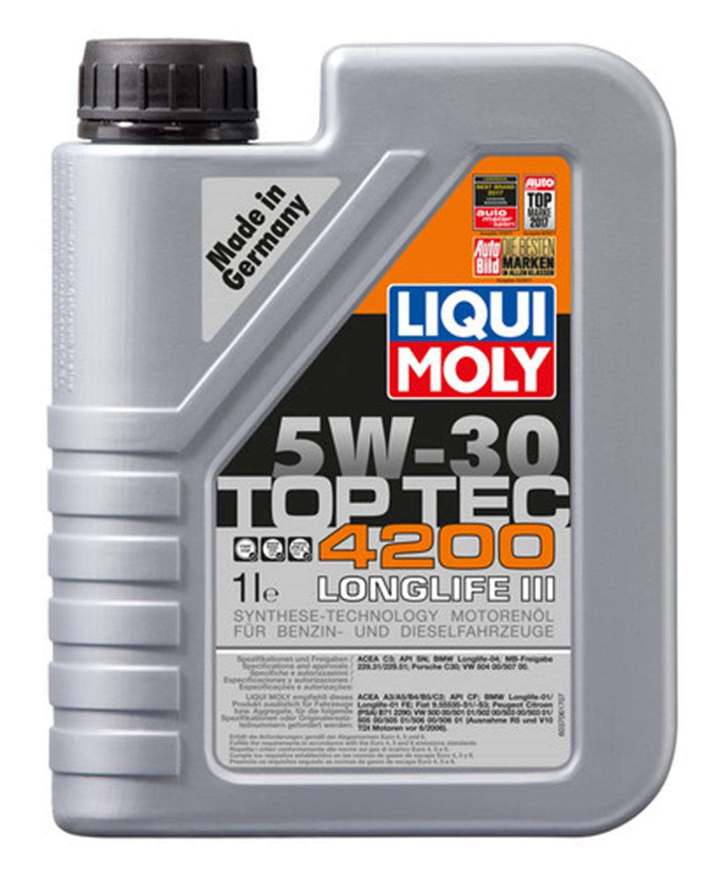 liqui moly 3706 top tec 4200 motoröl 5 w-30 longlife iii, 1 liter günstig  kaufen